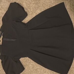 Zara- Elegant Black Puff Sleeve Dress